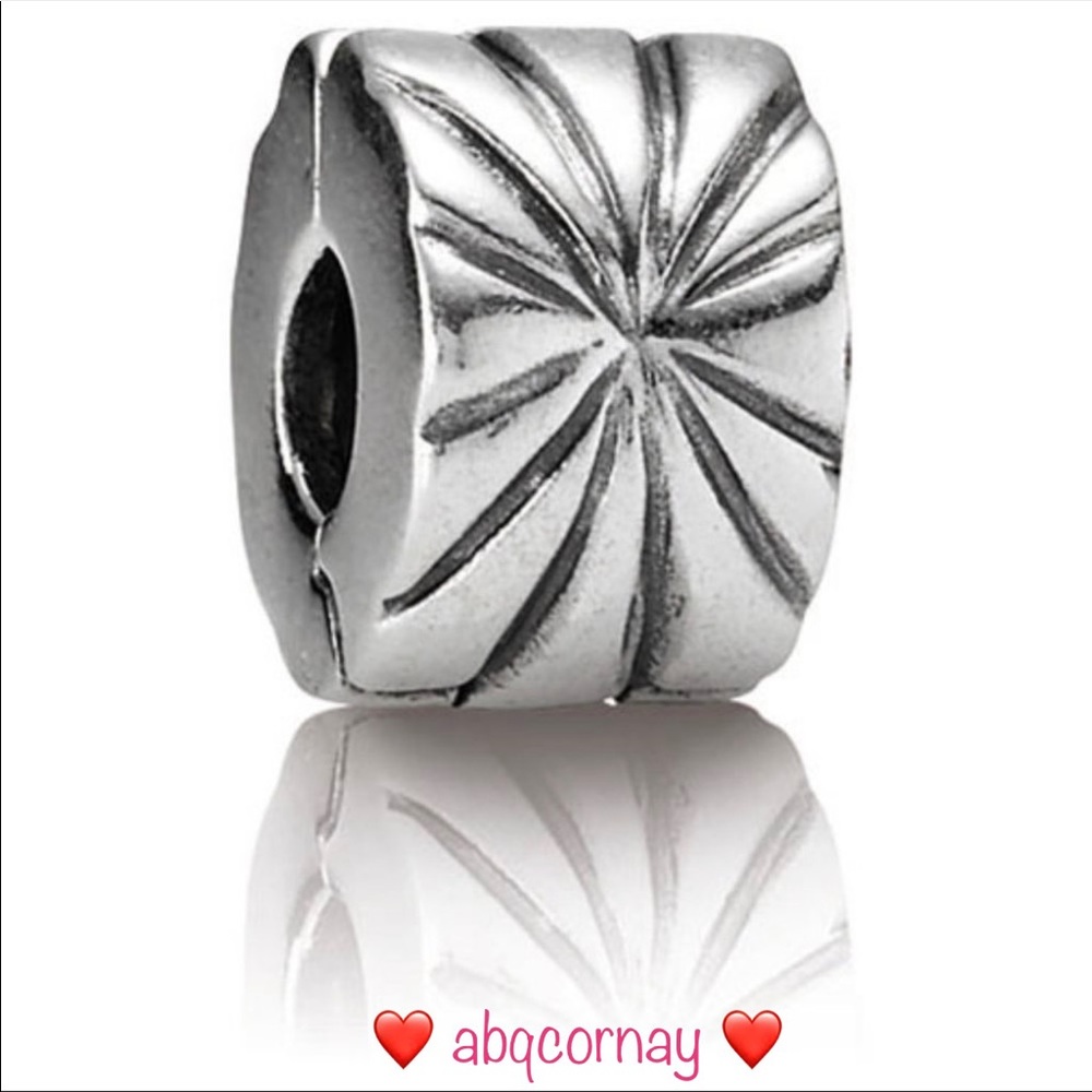 EUC Pandora 790210 Sterling Silver Sunburst Clip/Charm